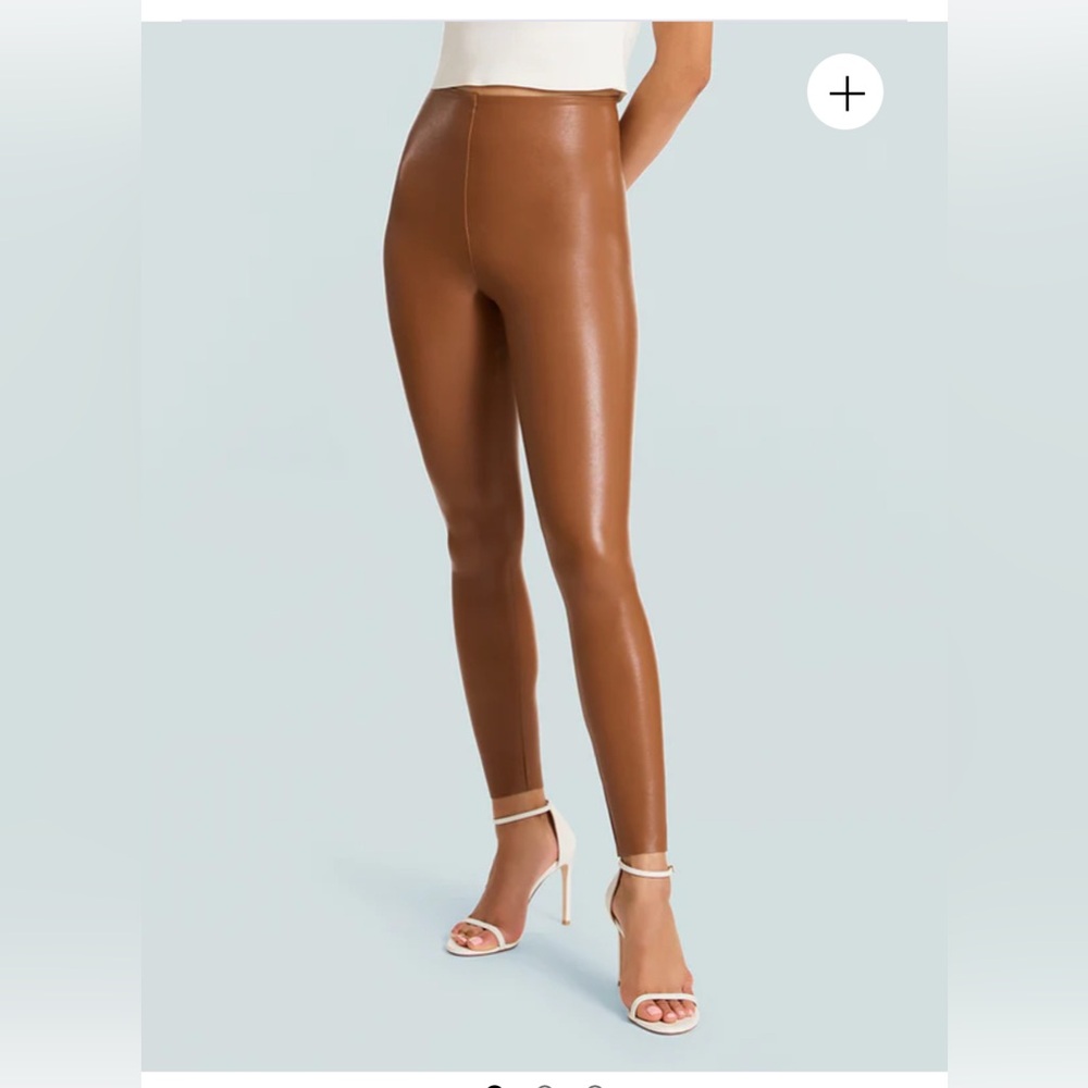 Commando Faux Leather Leggings - Cocoa size Medium